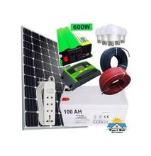 Sunnypex Solar Panel Solar System Fullkit; 150 W Solar Panel + 100AH Battery + 600w Inverter + 10 Amp Controller + 4 Bulbs+free Extension,energy Saving